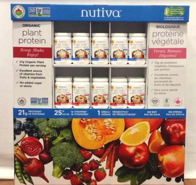 Nutiva display from Bullseye Packaging
